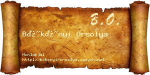Bökönyi Orsolya névjegykártya