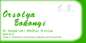 orsolya bokonyi business card