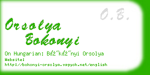 orsolya bokonyi business card